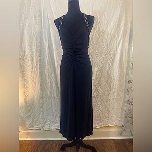 Easy slip on BCBG halter dress .